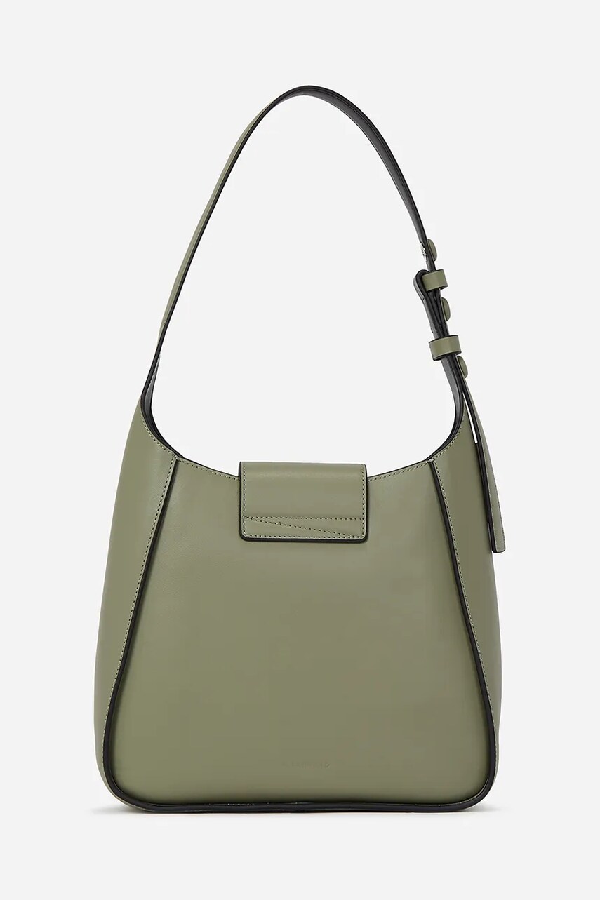 Шкіряна сумочка Karl Lagerfeld колір зелений A1W30434