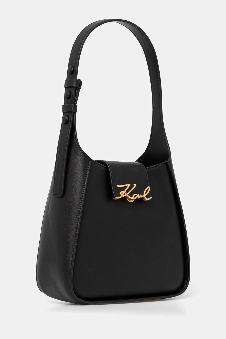 Шкіряна сумочка Karl Lagerfeld колір чорний A1W30434