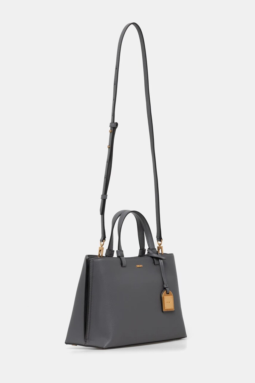 Шкіряна сумочка Dkny колір сірий R44D1I53
