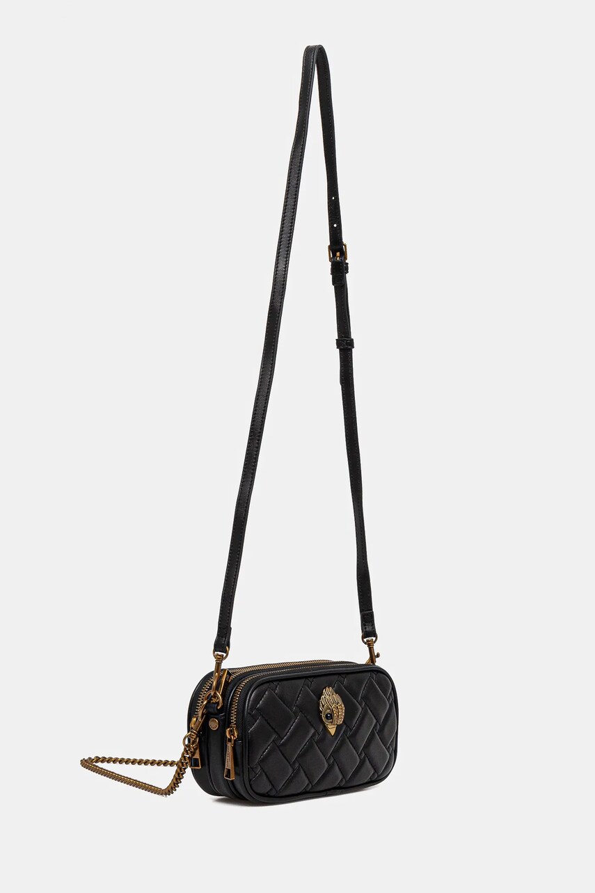 Шкіряна сумочка Kurt Geiger London колір чорний 4026500109