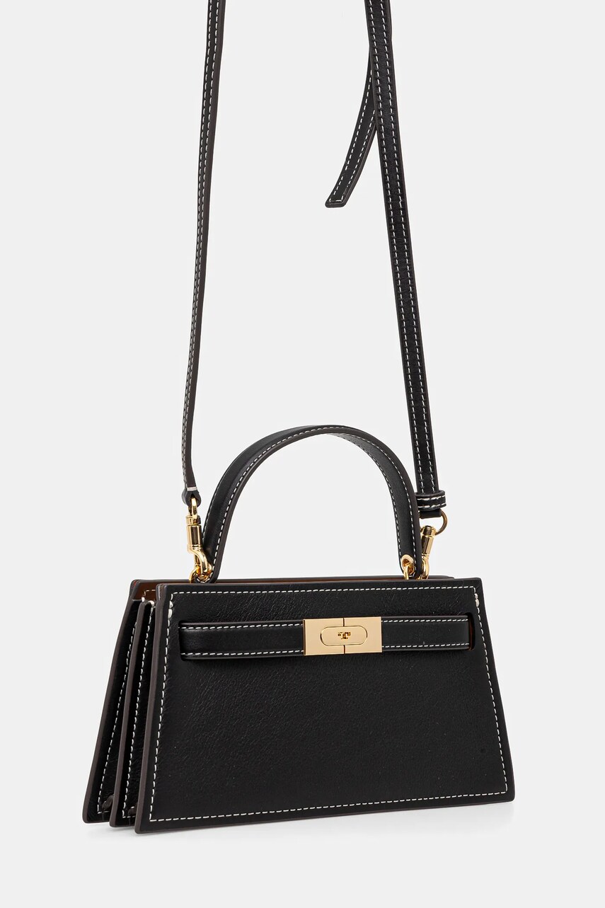Шкіряна сумочка Tory Burch Lee Radziwill Petite колір чорний 168954-001