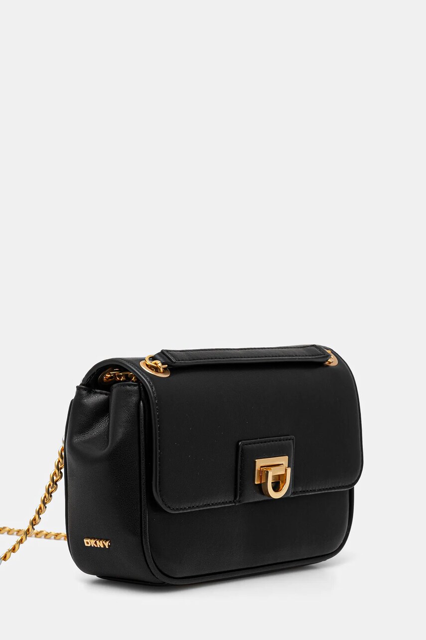 Шкіряна сумочка Dkny колір чорний R443KI60