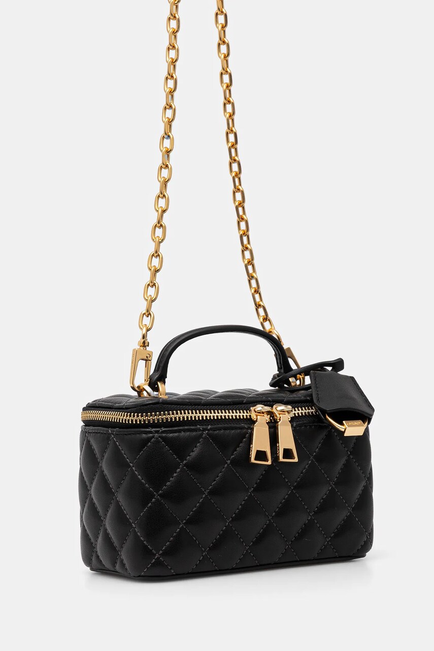 Шкіряна сумочка Dkny колір чорний R44EKI79