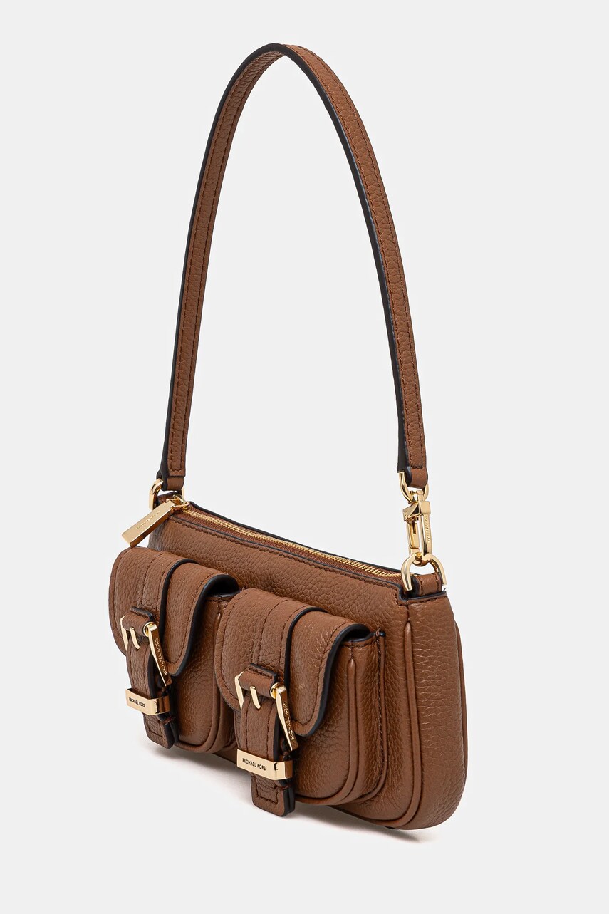 Шкіряна сумочка MICHAEL Michael Kors колір коричневий 32S5GZCU1L