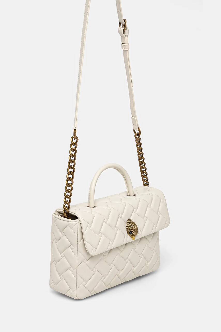 Шкіряна сумочка Kurt Geiger London KENSINGTON колір бежевий 2709541109