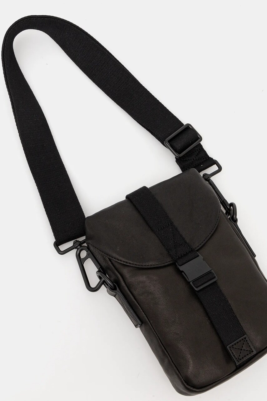 Шкіряна сумка AllSaints JUAN колір чорний M145XB