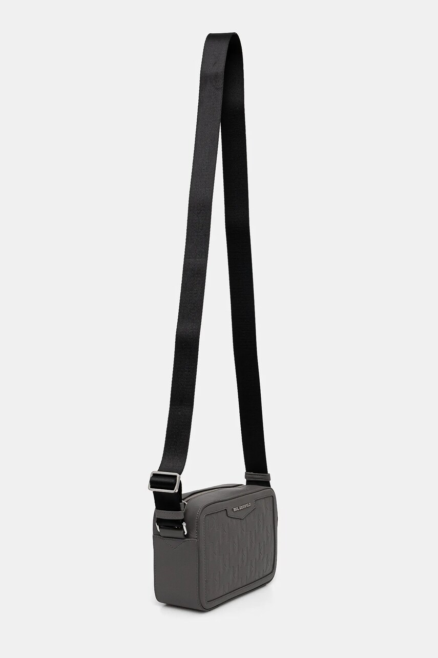 Шкіряна сумка Karl Lagerfeld K/LOOM колір сірий A1M30067