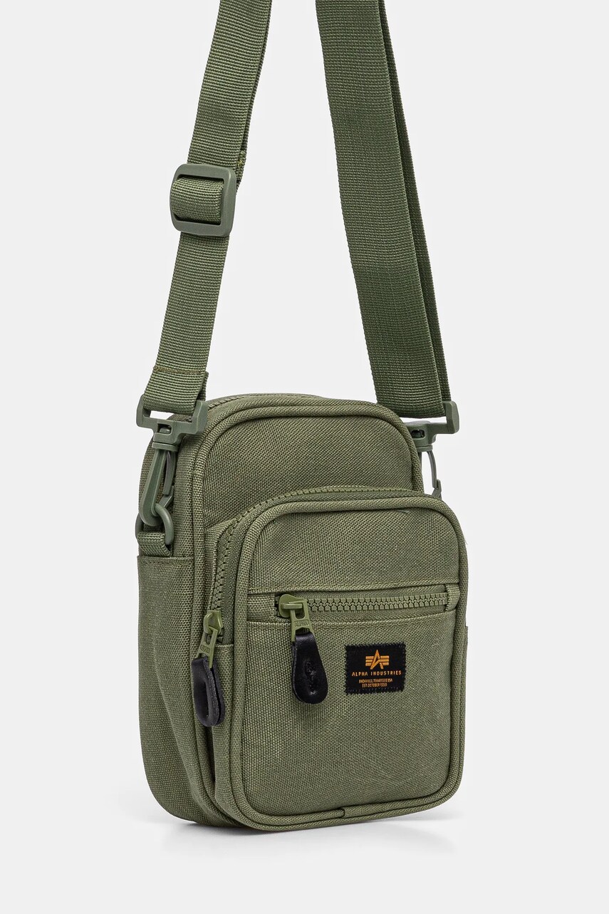 Сумка Alpha Industries Label Messenger Bag S колір зелений 156941