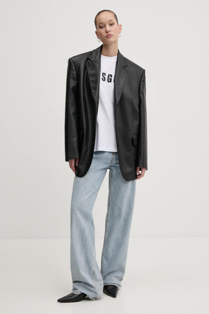 Бавовняна футболка MSGM жіноча колір білий 3841MDM92.257002