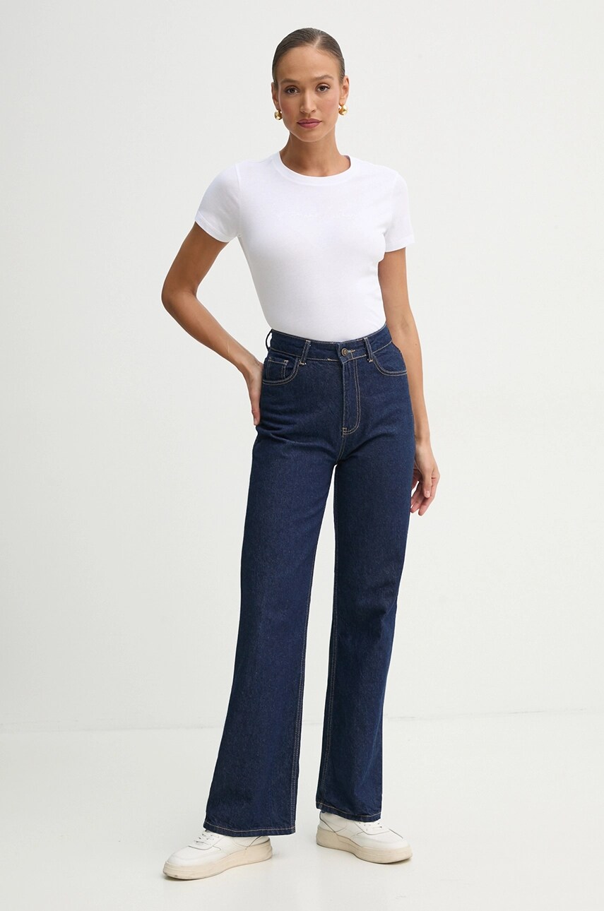 Бавовняна футболка Armani Exchange жіноча колір білий XW000839 AF10356