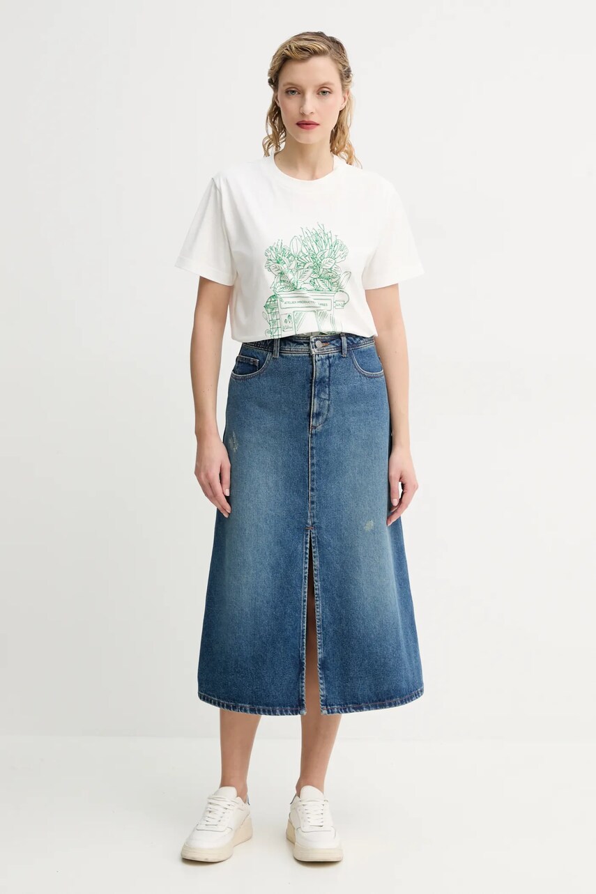 Бавовняна футболка A.P.C. t-shirt magasin жіноча колір білий COGCK.M26449