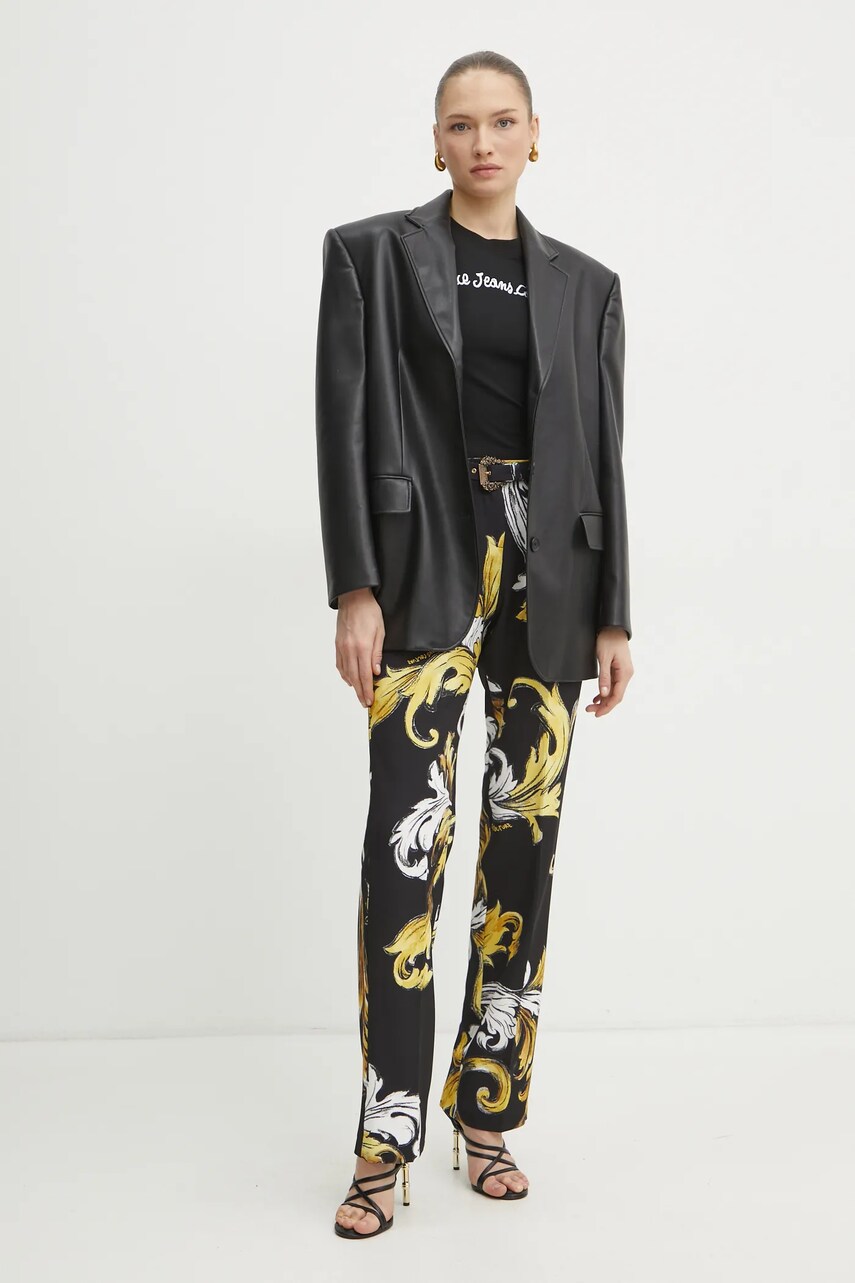 Футболка Versace Jeans Couture жіноча колір чорний 78HAHC08 CJ02C