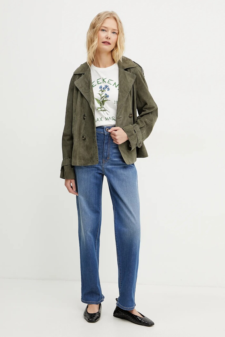 Бавовняна футболка Weekend Max Mara жіноча колір білий 2515971052600