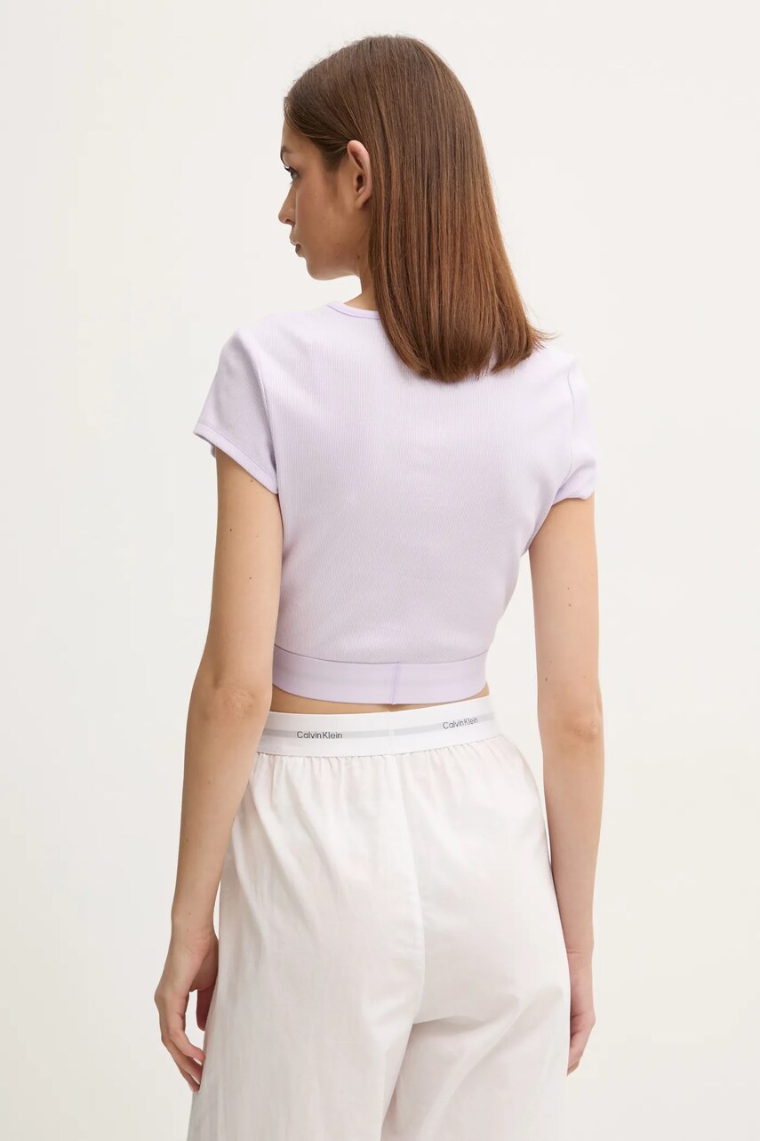 Футболка Calvin Klein Underwear жіноча колір фіолетовий LV00QS7349