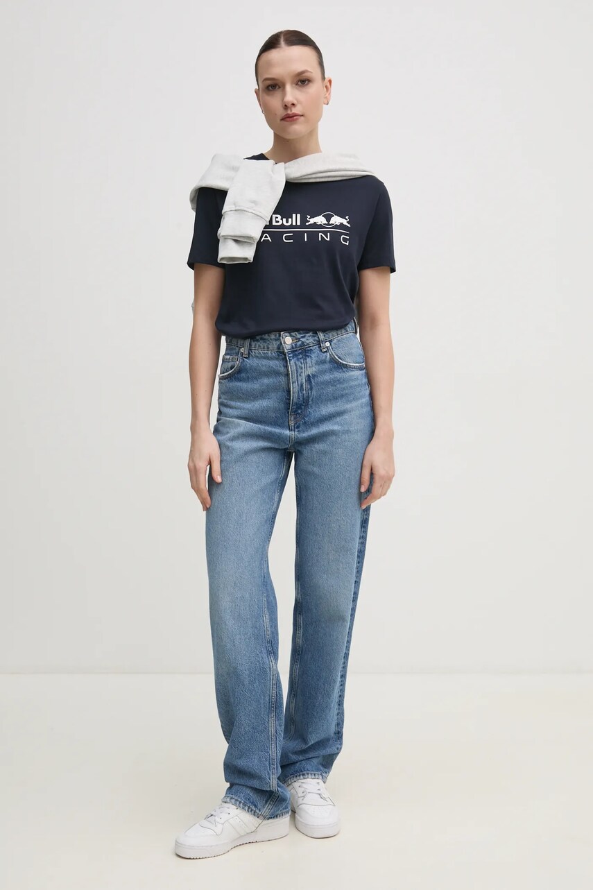 Бавовняна футболка Red Bull Racing x Pepe Jeans STANDARD FIT TEE жіноча колір синій RL500004