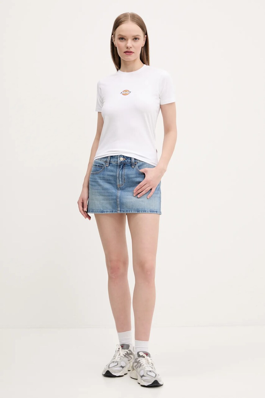 Футболка Dickies жіноча колір білий DK0A4ZAO0WH1