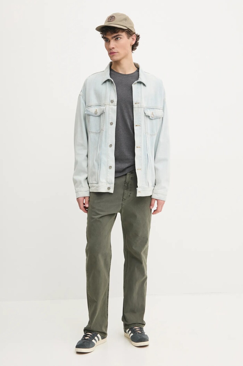 Футболка Tommy Jeans чоловіча колір сірий однотонна DM0DM20363