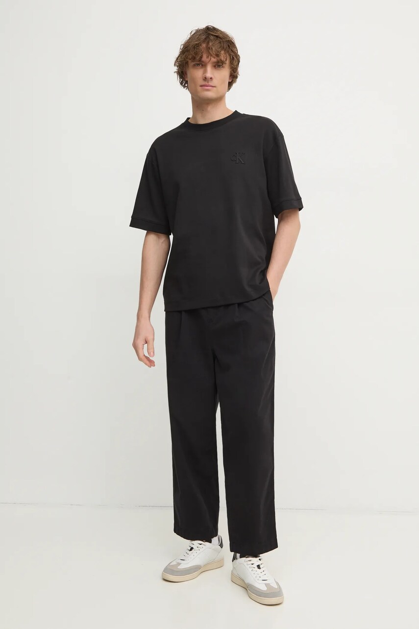 Футболка Calvin Klein Jeans чоловіча колір чорний однотонна J30J326757
