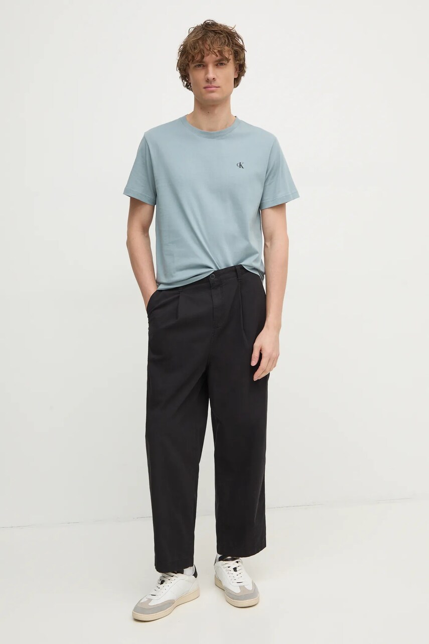 Бавовняна футболка Calvin Klein Jeans чоловіча однотонна J30J327402