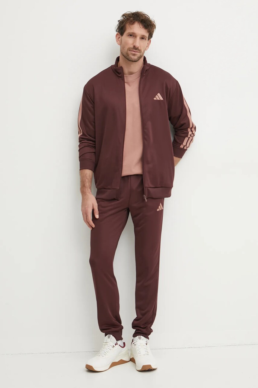Бавовняна футболка adidas Essentials чоловіча колір помаранчевий з принтом JF3620