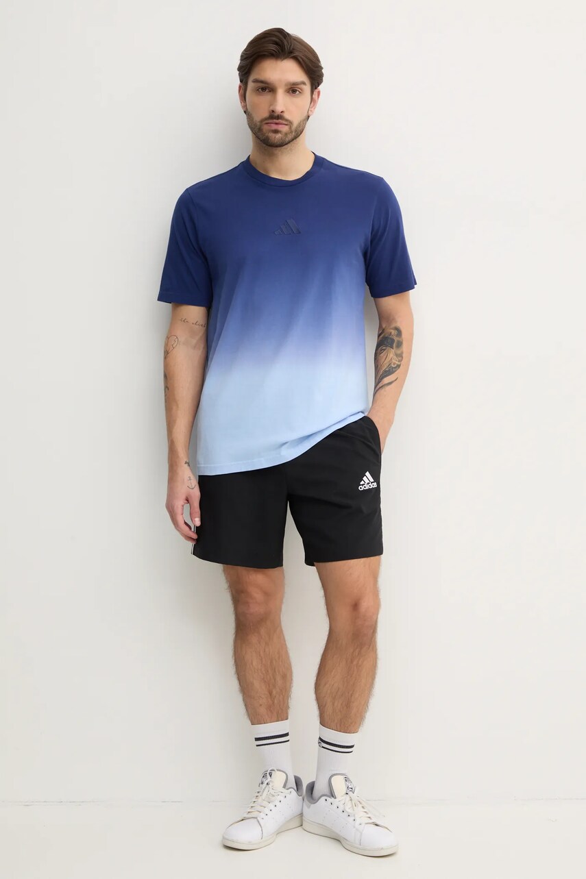 Бавовняна футболка adidas ALL SZN Dip Dye чоловіча візерунок JJ3697