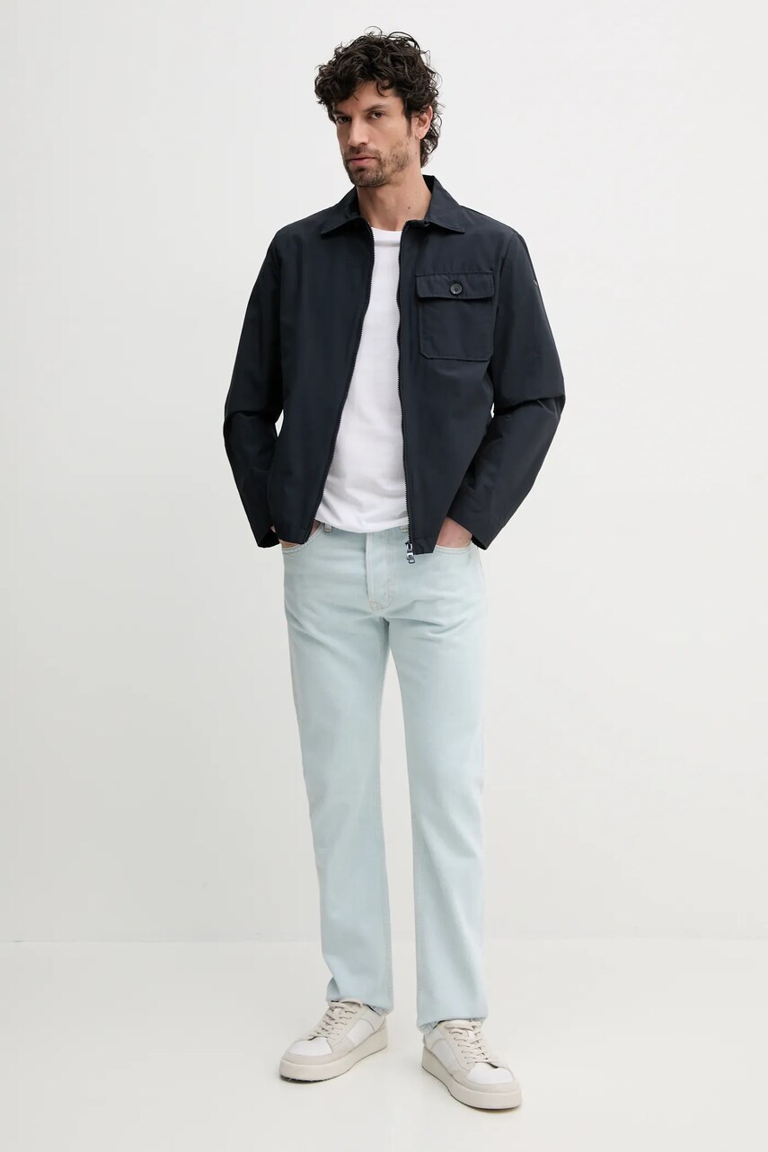 Бавовняна футболка Pepe Jeans BACK CLAG чоловічий колір білий з аплікацією PM509921