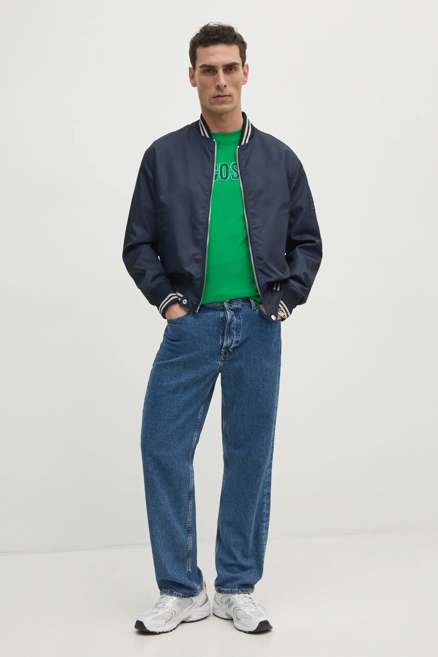 Футболка Lacoste чоловіча колір зелений з принтом TH8916