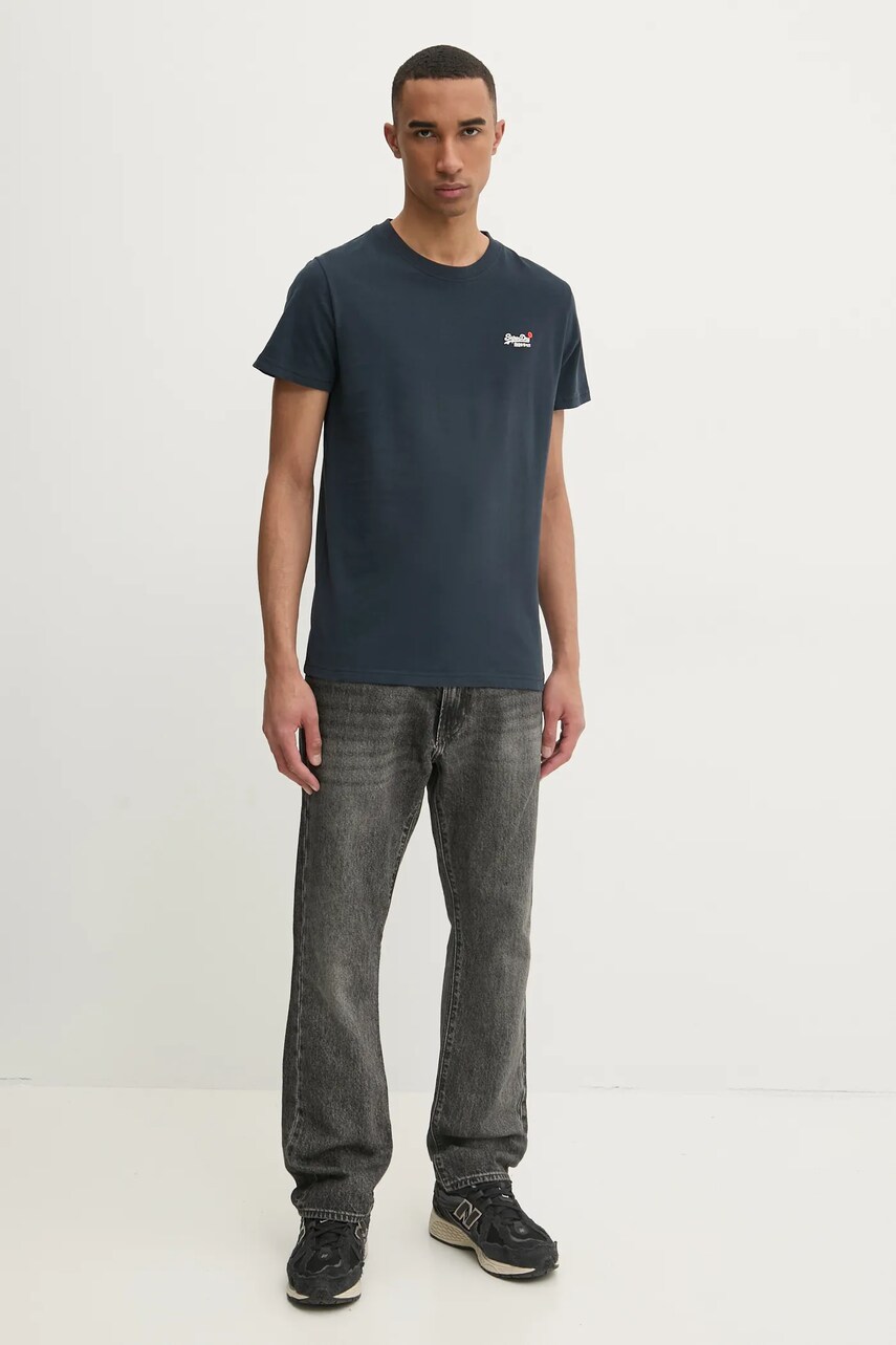 Футболка Superdry чоловіча колір синій однотонна M1012078A-98T