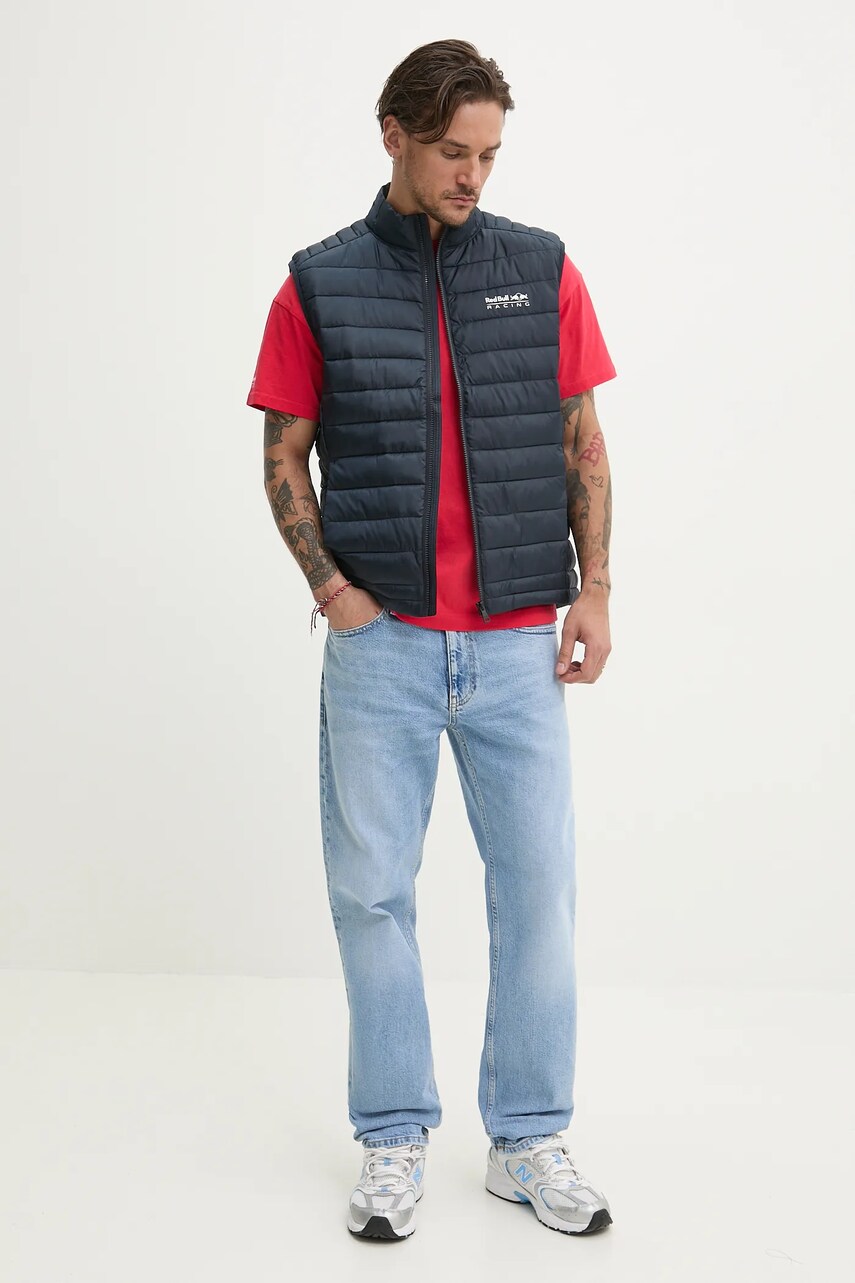 Бавовняна футболка Red Bull Racing x Pepe Jeans TEAM RECORDS TEE чоловіча колір червоний з принтом RM500010
