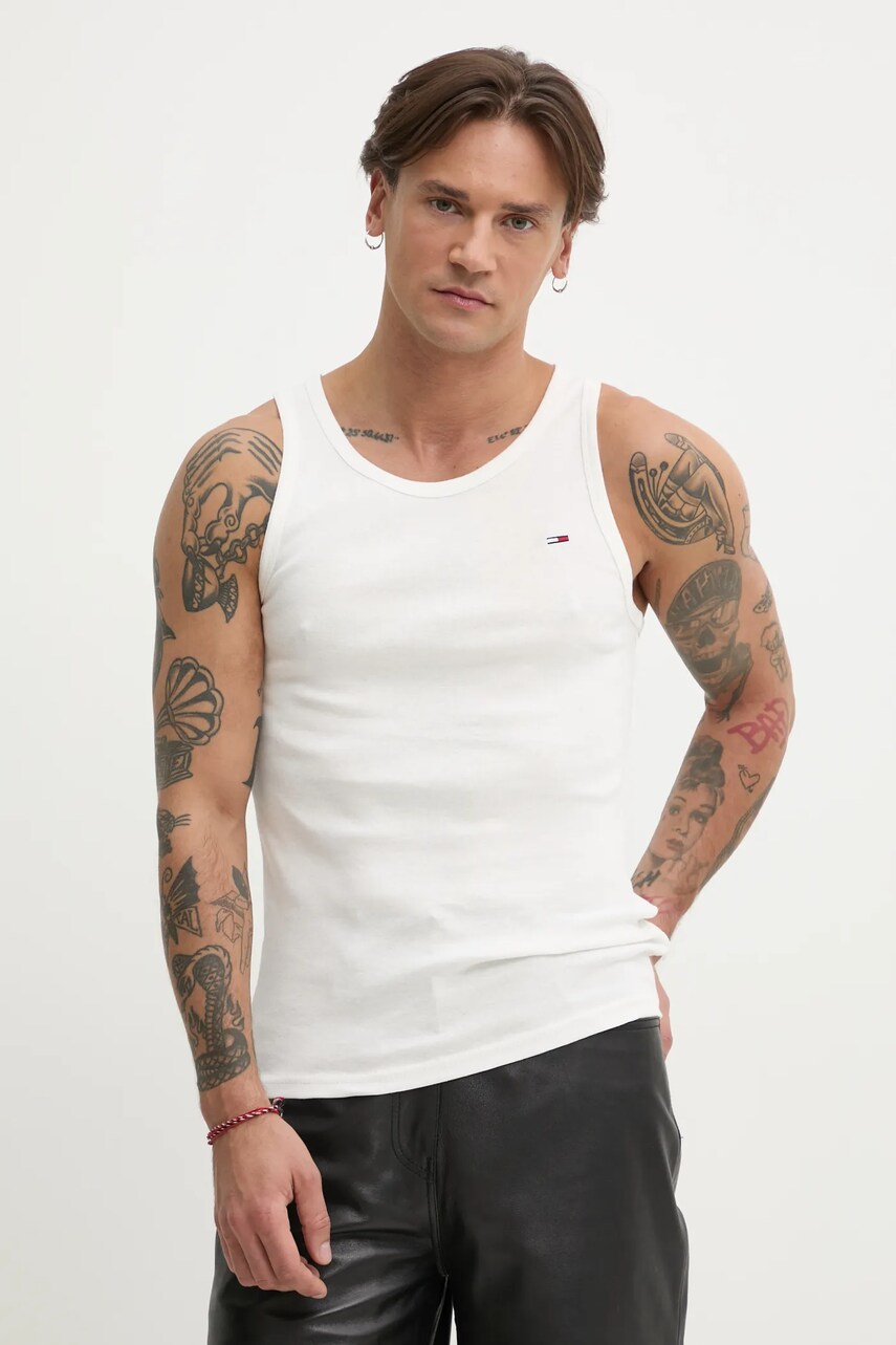 Бавовняна футболка Tommy Jeans 2-pack чоловіча колір чорний DM0DM20769