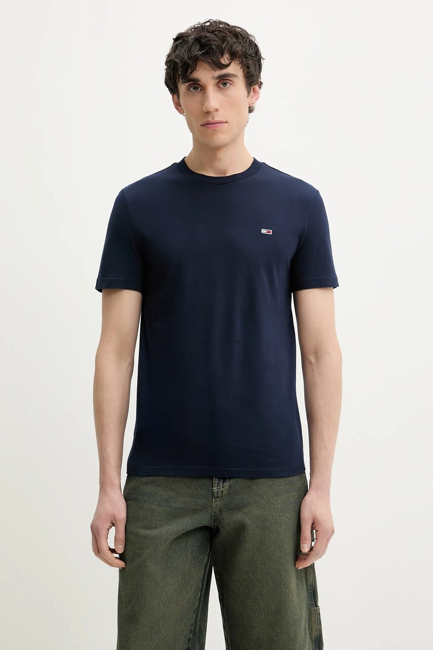 Бавовняна футболка Tommy Jeans 2-pack чоловіча колір чорний однотонна DM0DM20687