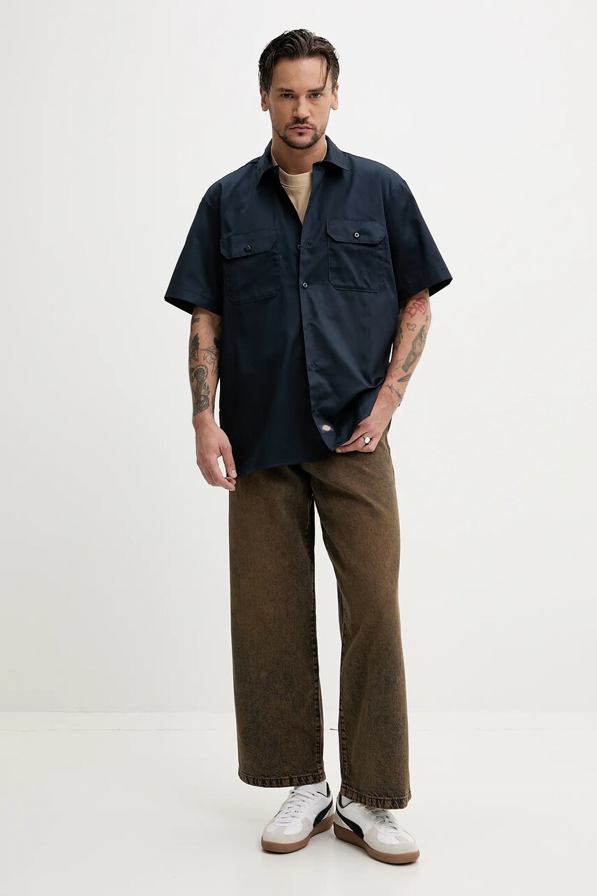 Бавовняна футболка Dickies чоловіча колір бежевий однотонна DK0A4YFCF951