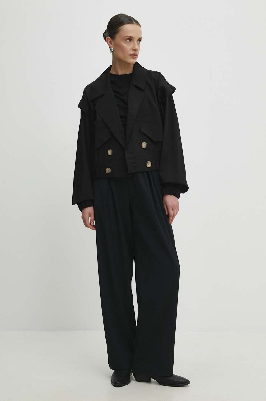 Куртка Answear Lab жіноча колір чорний перехідна oversize