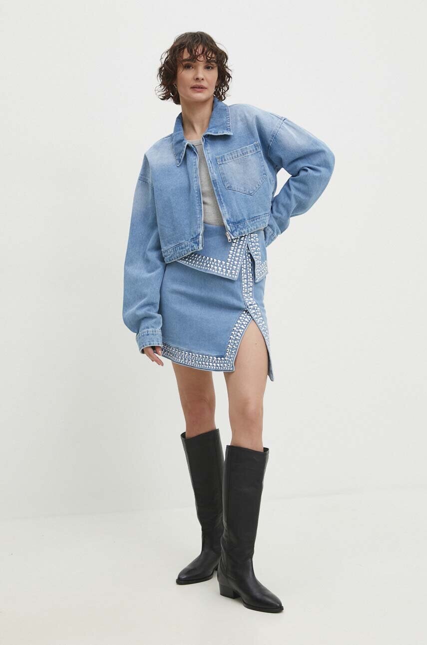 Джинсова куртка Answear Lab жіноча перехідна oversize