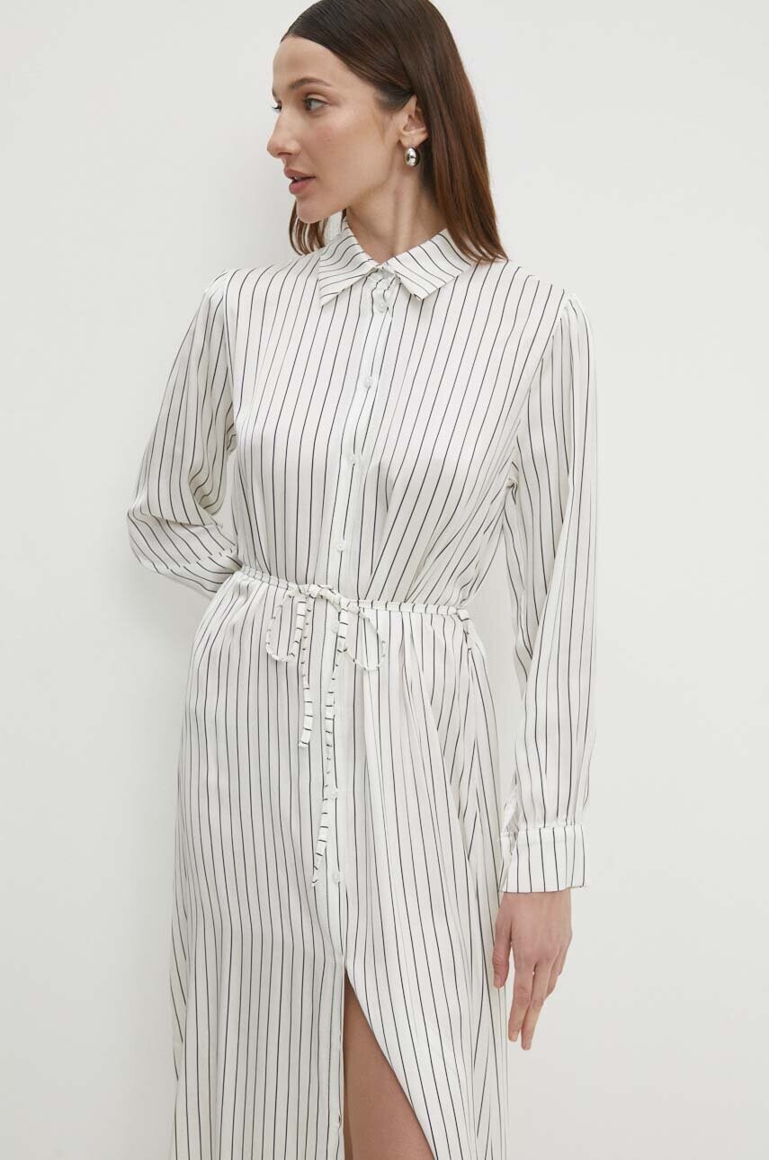 Сукня Answear Lab колір білий midi oversize
