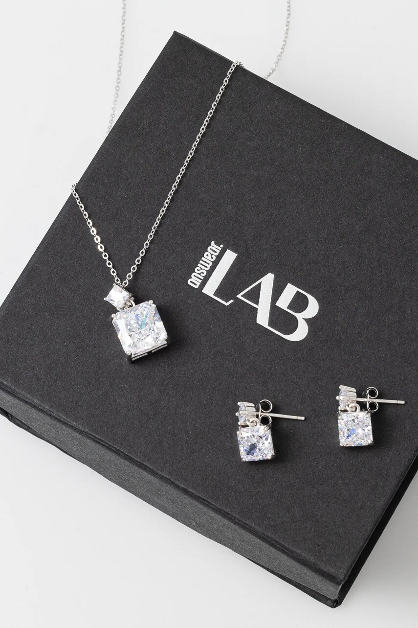 Кольє та сережки зі срібла Answear Lab