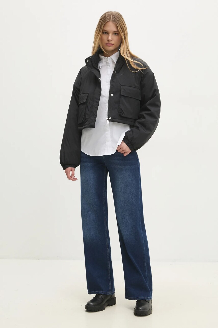 Куртка Answear Lab жіноча колір чорний перехідна oversize