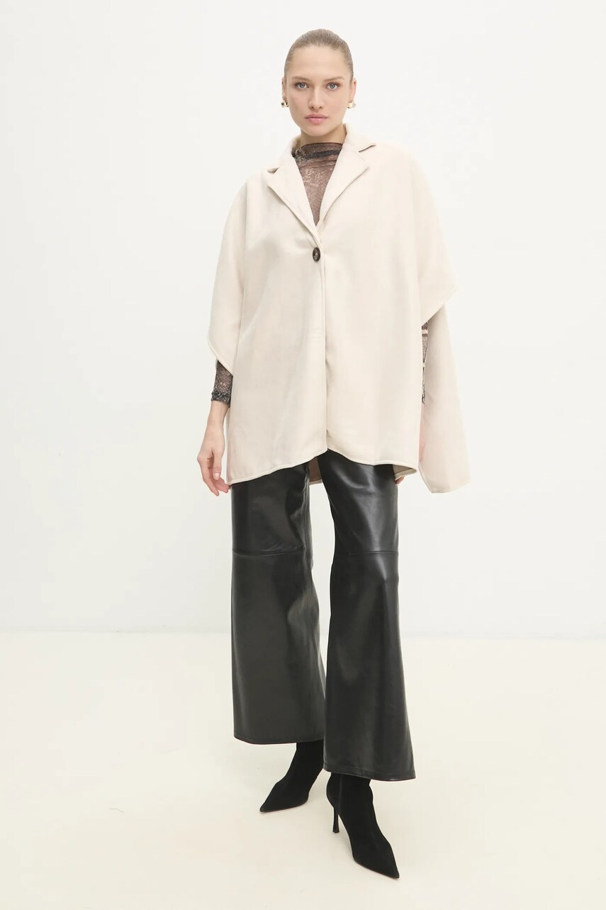 Куртка Answear Lab жіноча колір бежевий перехідна oversize