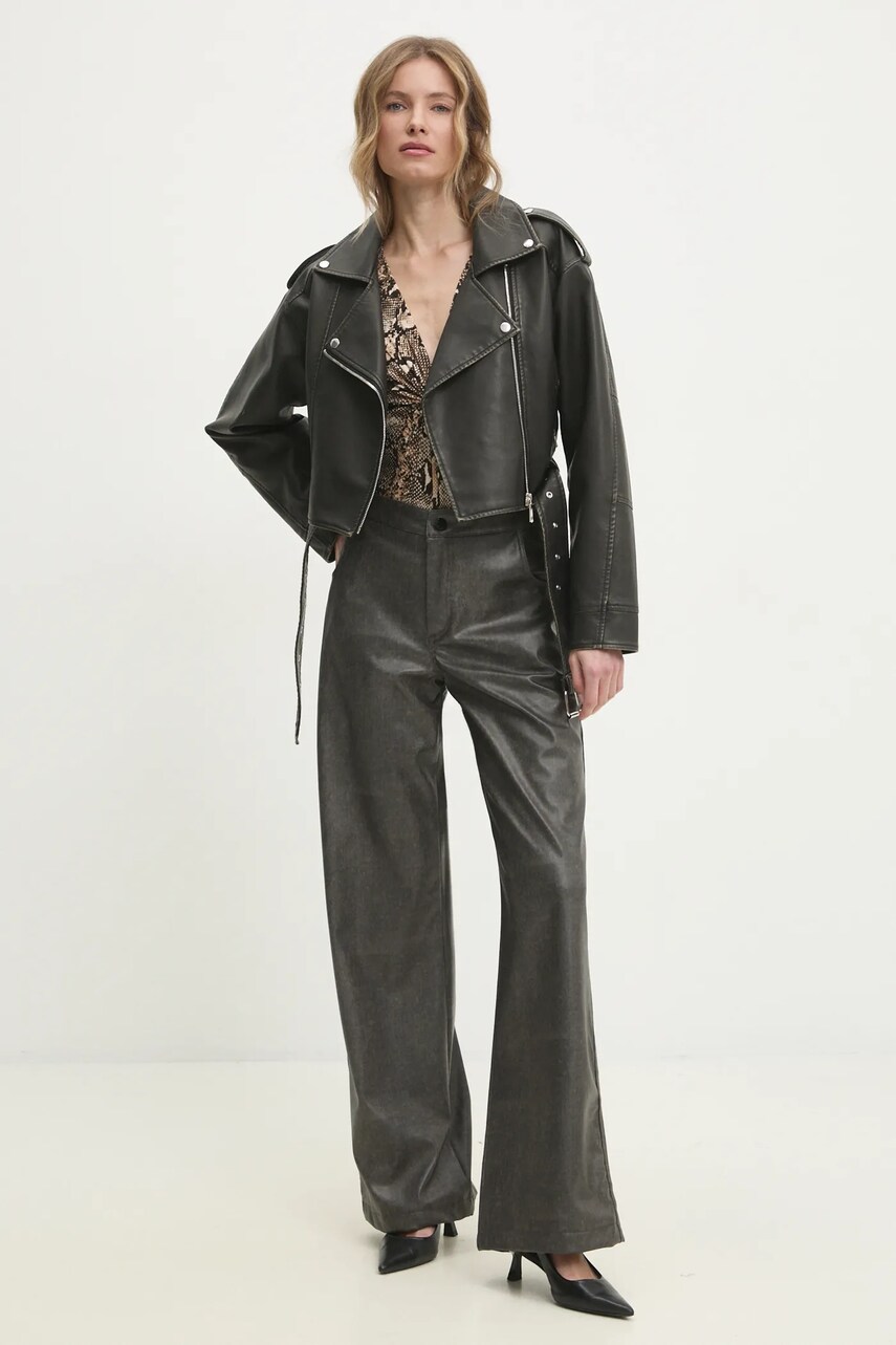 Куртка Answear Lab жіноча колір чорний перехідна oversize