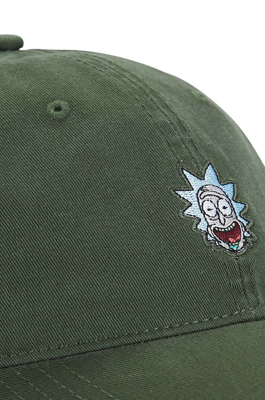 Бавовняна бейсболка Capslab Rick and Morty x & колір зелений з аплікацією  CL/REM4/1/CD/HEA