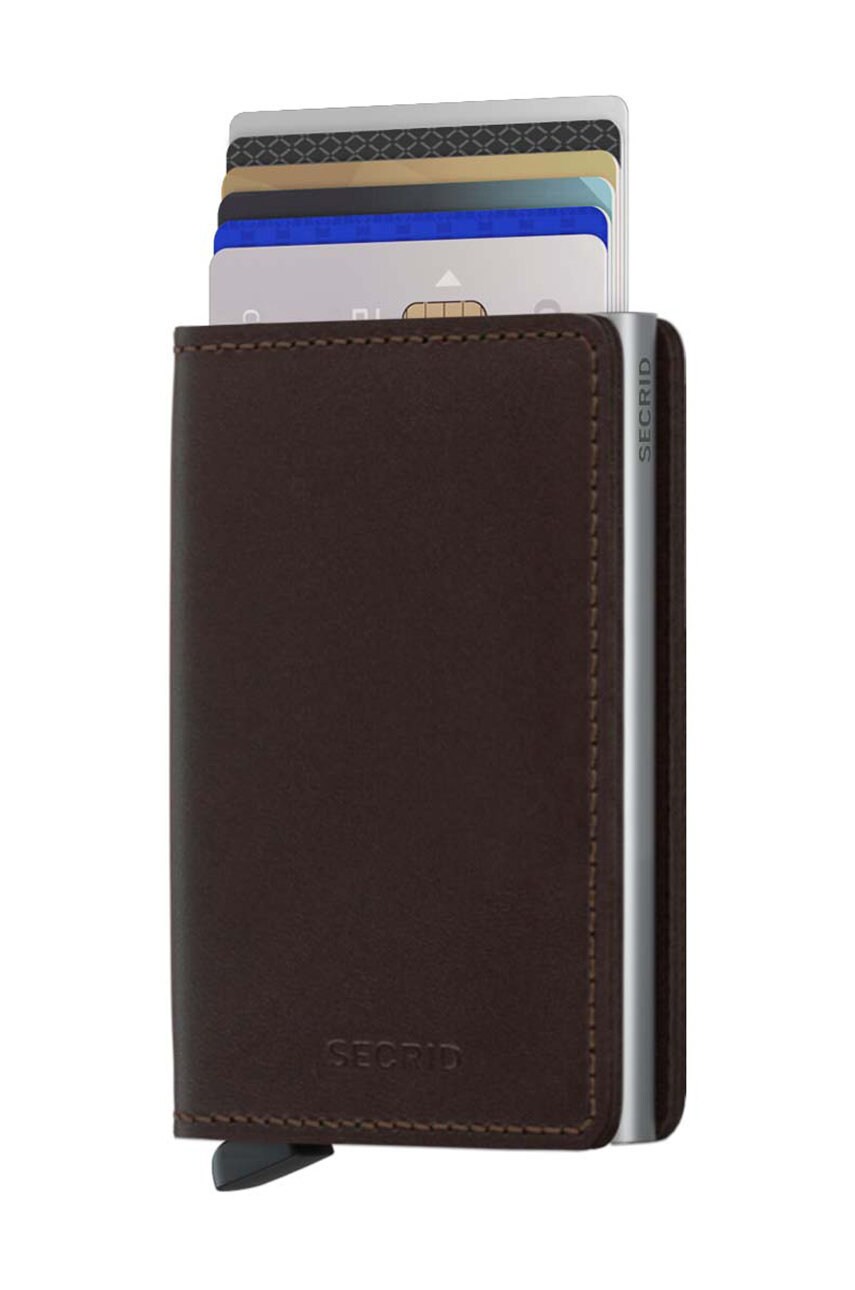 Шкіряний гаманець Secrid колір коричневий SO.DarkBrown-DarkBrown