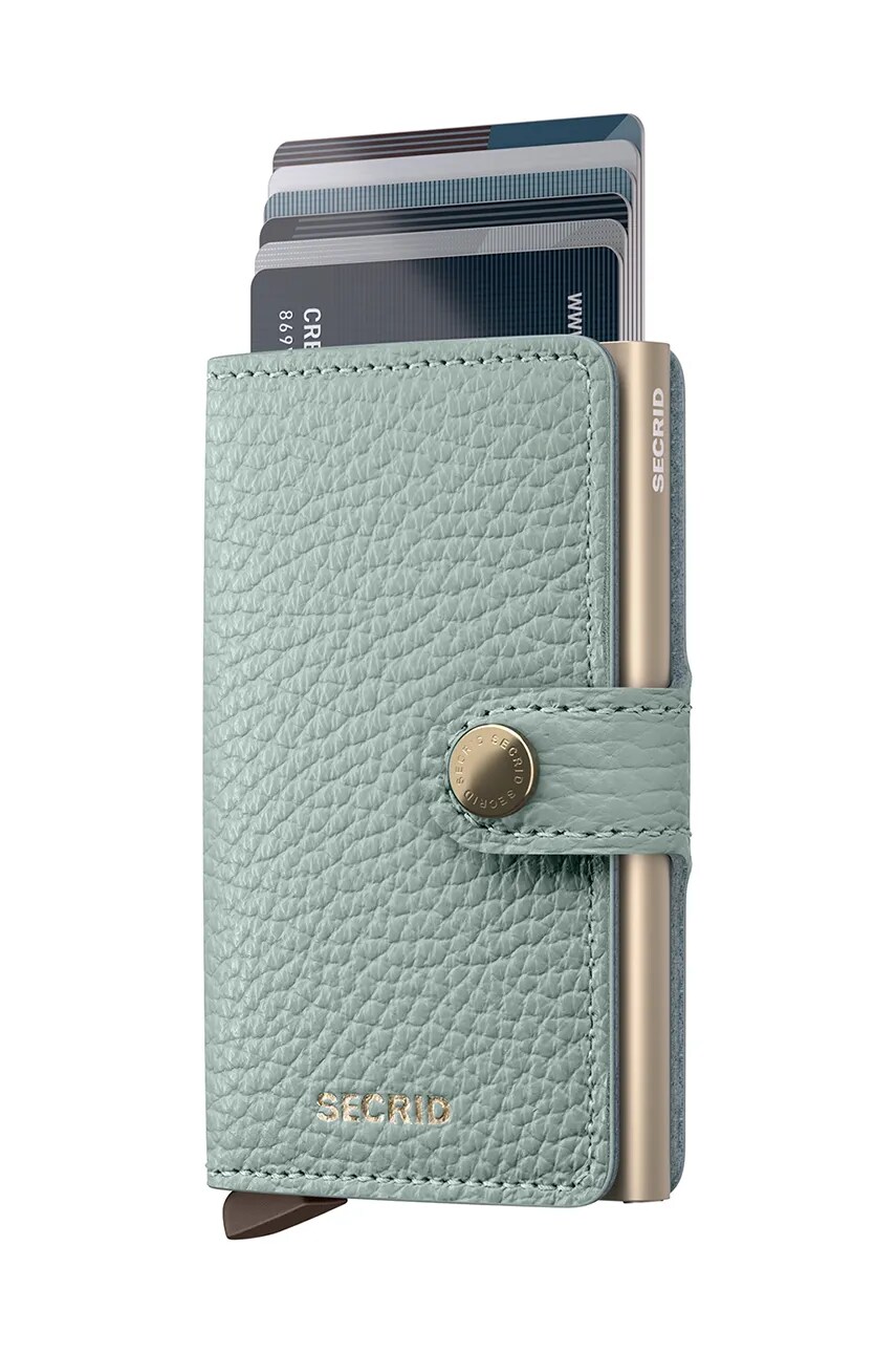 Шкіряний гаманець Secrid колір бірюзовий MPe-Sea Green
