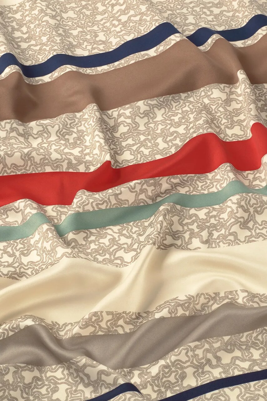 Хустка Tous TEXTIL жіноча колір бежевий візерунок 2002203102