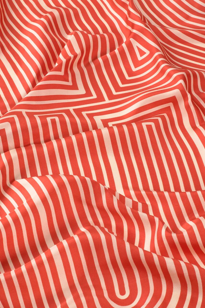 Шовкова хустка Tous TEXTIL жіноча колір помаранчевий візерунок 2002200809