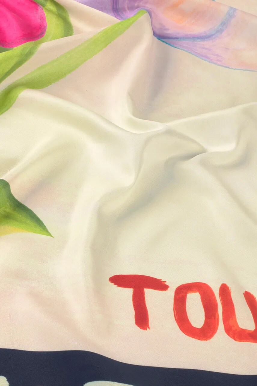 Хустка Tous TEXTIL жіноча колір рожевий візерунок 2002200913